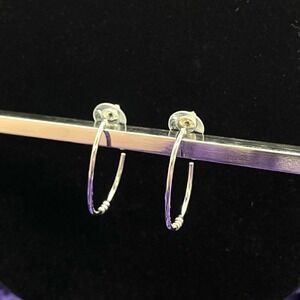14th & Union Silver Hoop Earrings Minimalist Nickel Free Modern Polished Classic